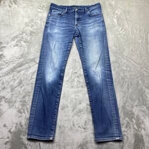 Uniqlo Jeans Men's 31x30 Slim Fit Blue Wash Denim Pants Grunge Preppy